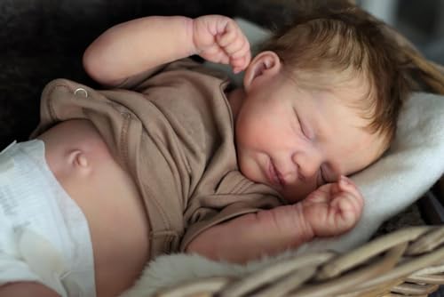 Muñeco Reborn Ángel bebé niño 19 pulg realista miniatura 5