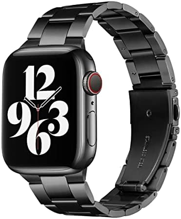 BesBand Compatible with Apple Watch Bands iwatch Band 45mm 44mm 42mm 41mm 40mm 38mm Series 7 6 5 4 3 2 1 & SE Smart Watch Straps Stainless Steel Metal Strap Replacement Wristband for Men and Women