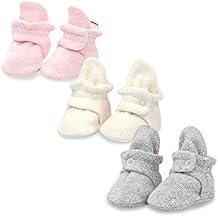 Zutano Unisex Fleece Baby Booties with Organic Cotton Lining, Newborn Essentials