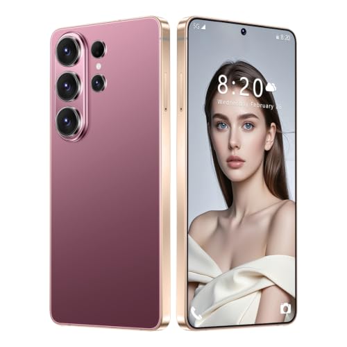 Nuevos teléfonos móviles S26 Ultra 5G Android Smartphone 8000mAh 16GB RAM 1TB ROM Teléfonos móviles desbloqueados Pantalla de 7.3 Pulgadas Desbloqueo Facial Teléfono móvil 72MP*108MP,Rose Gold 1TB