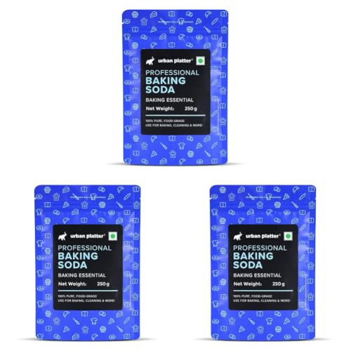 Image of Urban Platter Baking Soda, 250g (Baking & Cooking Essential, Food-Grade Sodium Bicarbonate, Multi-Use Kitchen & Household Cleaner, Deodorizer) (Pack of 3)