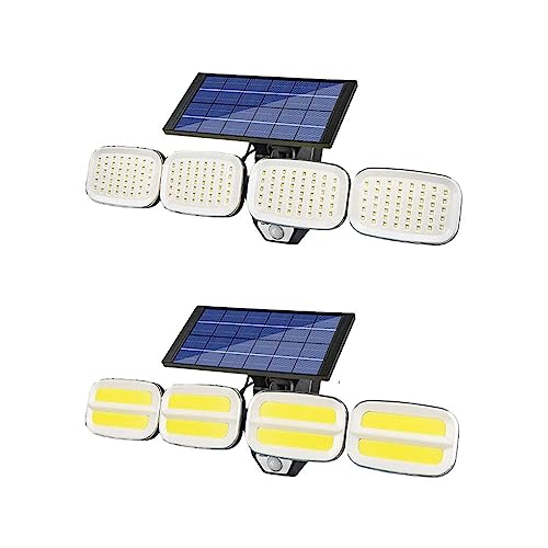 SUDNJIALQ Luminária de parede movida a energia solar com controle remoto universal jardim luz montad