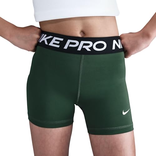 Image of Nike Girls' Pro Shorts (Little Big Kid), Fir /White