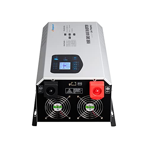 Ampinvt 6000W Peak 18000watts Pure Sine Wave Power Inverter 48V DC to 120/240 VAC Split Phase with Battery AC Charger,Off Grid Low Frequency Solar Inverter