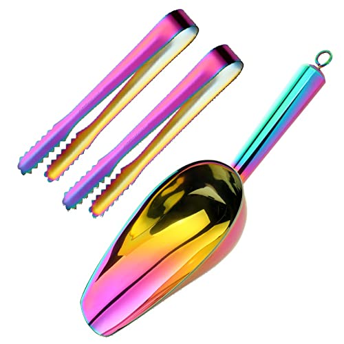 Buy Star Ice Scoop, Premium Stainless Steel Cookie Scoop, Fashion Ice Scoop, Sturdy Flour Scoop, Utility Candy Scoop, Dishwasher Safe (8oz/9 Inch) (Rainbow)
