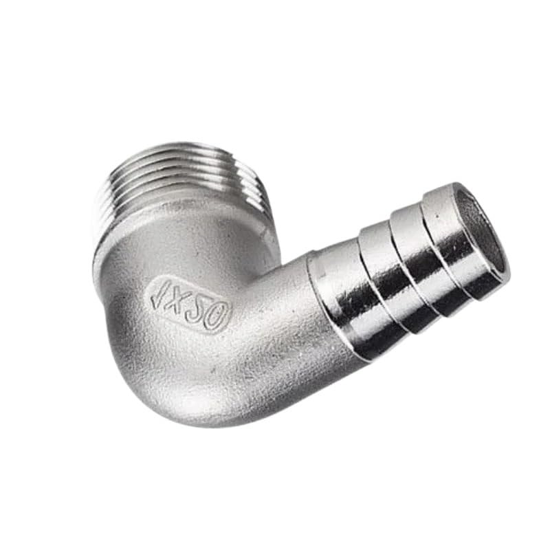 Codo de manguera de 8 mm antioxidante con rosca macho 1/8 BSPT de 90 grados 5