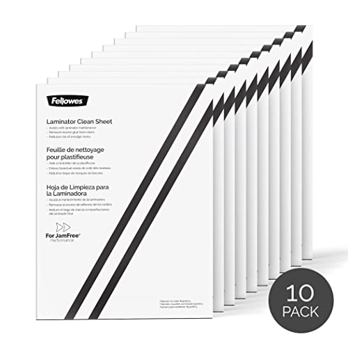 Fellowes Laminator Cleaning Sheets, 10 Pack, 8.5 X 11 In #TOP6