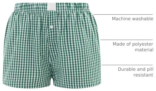 Image of Pivanzore Y2k Plaid Shorts for Women Casual Elastic Waist Aesthetic Lounge Bottom Baggy Pajama Shorts Boxers Sleepwear