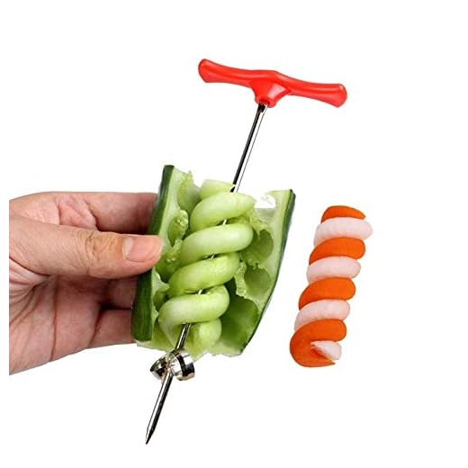 KABB Vegetables Spiral Knife Carving Tool Potato Carrot Cucumber Salad Chopper Manual Spiral Screw Slicer Cutter Spiralizer