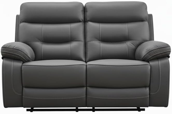 Lyon Premium Fabric Recliner 3+2 Seater Sofa Set - 3 and 2 Seater Manual Recliner - Fabric Sofa (Grey, 2 Seater)