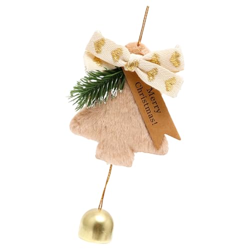 2 campanelle per albero di Natale, decorazione da appendere, in tessuto vellutato, ornamento per porta, albero di Natale, decorazione per feste e vacanze
