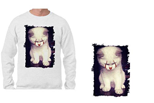 MERCHANDMANIA Sudadera A3 Gato Payaso MACABRO Terror Sweatshirt