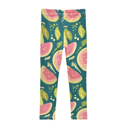 Guava Pattern Girls Leggings,Workout Leggings for Girls Toddler Athletic Leggings Size for 3-10T2