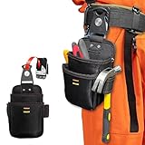 SGEBD 腰袋 釘袋 プロフェッショナルワーカー 電工用腰袋 着脱式工具ホルダー付き ウエスト工具ポーチ 小物入れ ウエストラインシリーズ 作業袋 高密度ナイロン素材 防水 耐久 (オープンタイプ)