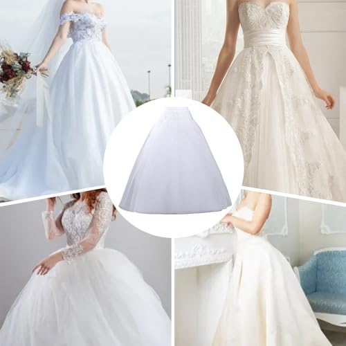 Hoopless Petticoat Crinoline A-line Women Ball Gown Dress Underskirt Half Slips4