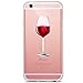 Produktbild Homikon TPU Silikon Hülle Handyhülle Durchsichtig Kirstall Clear Weiche Ultra Slim Schutzhülle Stoßdämpfend Soft Case Cover Schutz Tasche Kompatibel mit iPhone SE/5S/5 - Rotweinglas