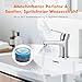 Ibergrif Wasserhahn Bad Chrom - Kompakte Mischbatterie für Kalt- und Warmwasser, Einhand-Waschtischarmatur Gäste-WC mit Keramikkartusche, Wassersparend, inkl. G 3/8 Schläuche, M11057