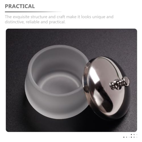 Vaso de vidrio para limpieza de uñas con tapa miniatura 3