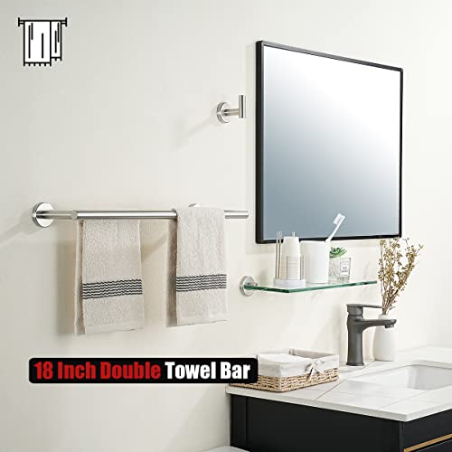 image for JQK Double Bath Towel Bar, 20.5 Inch 304 Stainless Steel Thicken 0.8mm