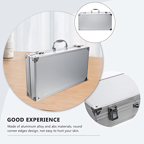 DOITOOL-Silver-Aluminum-Briefcase-with-Lock-Aluminum-Briefcase-for-Men-or-Women-141x78x29Inch