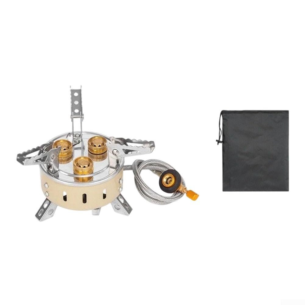 Estufa Exterior Compacta para Mochileros Senderismo(3-Burner-Storage Bag)