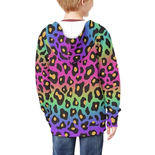 Cool Prints Boys Lightweight Full Zip Hoodies Long Sleeve Hooded Sweatshirt (5-16 Years)4