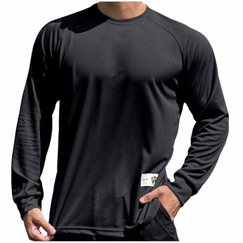Men's Gym Workout Muscle T Shirts Long Sleeve Lightweight Running Athletic Tops Mesh Breathable Quick Dry Rash Guard