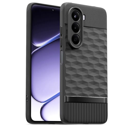 Image of Pikkme Back Cover for OnePlus Nord CE 6 Lite 5G Camera Protection 3D Hexa Cube Design Silicone Protective Bumper Case (Black)
