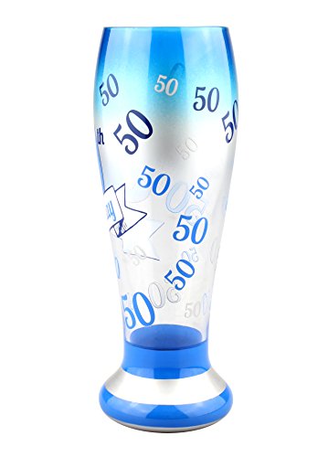 Top Shelf 50th Birthday Pilsner Glass, 24oz, Multicolor