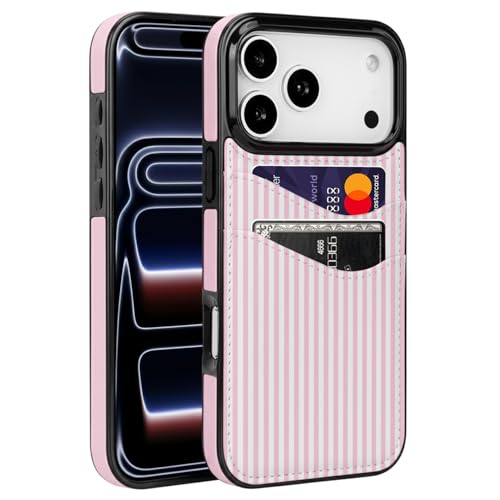 Coque antichoc iPhone 17 Pro Max étui portefeuille pour filles 6,9"