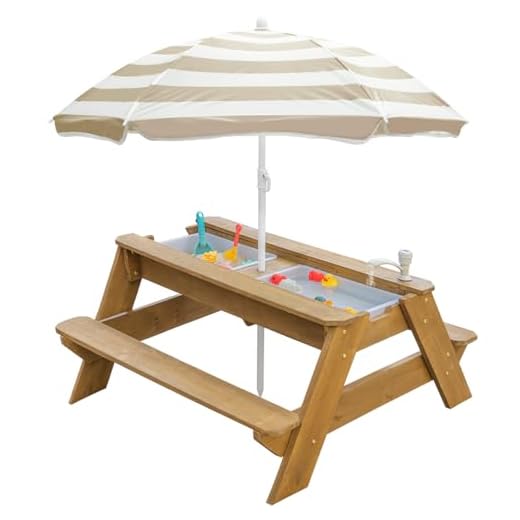 K LUCKIDS Kids 3-in-1 Sand & Water Table