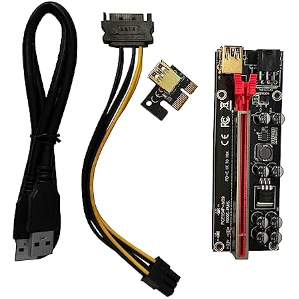 PartyKindom 1zestaw Adapter Pci-e Do z Wskaźnikiem Led Profesjonalny Riser Do Kart Graficznych Akcesoria Komputerowe Łatwa Instalacja Kompatybilny Pinowym Interfejsem