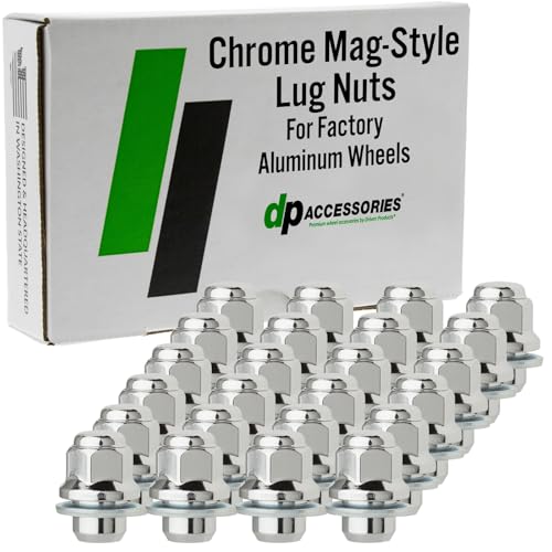 Image of DPAccessories Lug Nuts Compatible with 2016-2023 Toyota Tacoma | Chrome OEM Style | Factory Aluminum Wheels Only | Set of 24 Wheel Nuts | DTOTAC03F-CH /1