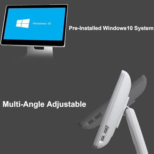 Image of 15.6 Inch Touch Screen PC POS Systems for Small Business, All in One Smart Touch Screen Cash Register POS System (EnglishSystem)