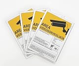 Cartello area videosorvegliata 48h NUOVO REGOLAMENTO GDPR - Cartelli videosorveglianza per negozio e proprietà privata con avviso NUOVO GDPR - Forex 3 mm 15x21 cm (4pz)