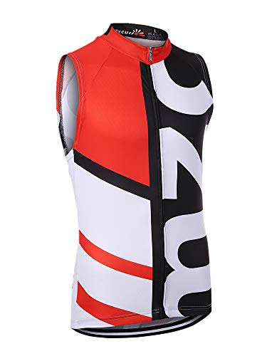mzcurse Men s Outdoor Pro Team Short Sleeve Cycling Jersey Bib Shorts Set (Red Vest  Medium Please Check The Size Chart)