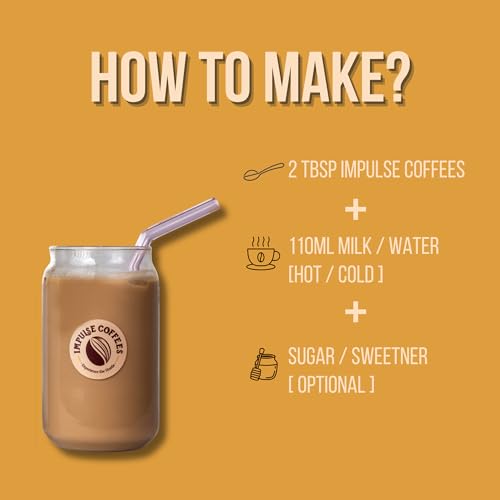 Impulse Coffees Nutkhat Hazelnut Instant Coffee Powder | Smooth Medium Roast Arabica with Toasty Rich Hazelnut Aroma & Creamy Aftertaste | Instant Café-Style Flavoured Coffee for Home & Office | 50Gms