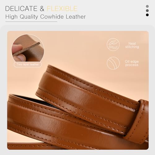 Women’s Leather Belt Solid Color Gold Pin Buckle With Shell Texture Fashion Ladies Waist Belt For Dress Jeans Pants3