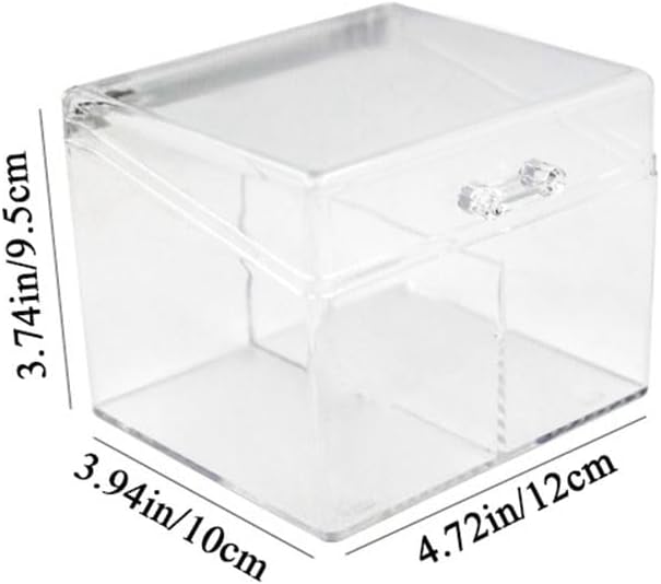 Leadigol Small Card Storage Case Large Capacity Kawaii Acrylic Postcards Stickers Storage Box Durable Transparent Photo Card Collection Organizer DIY