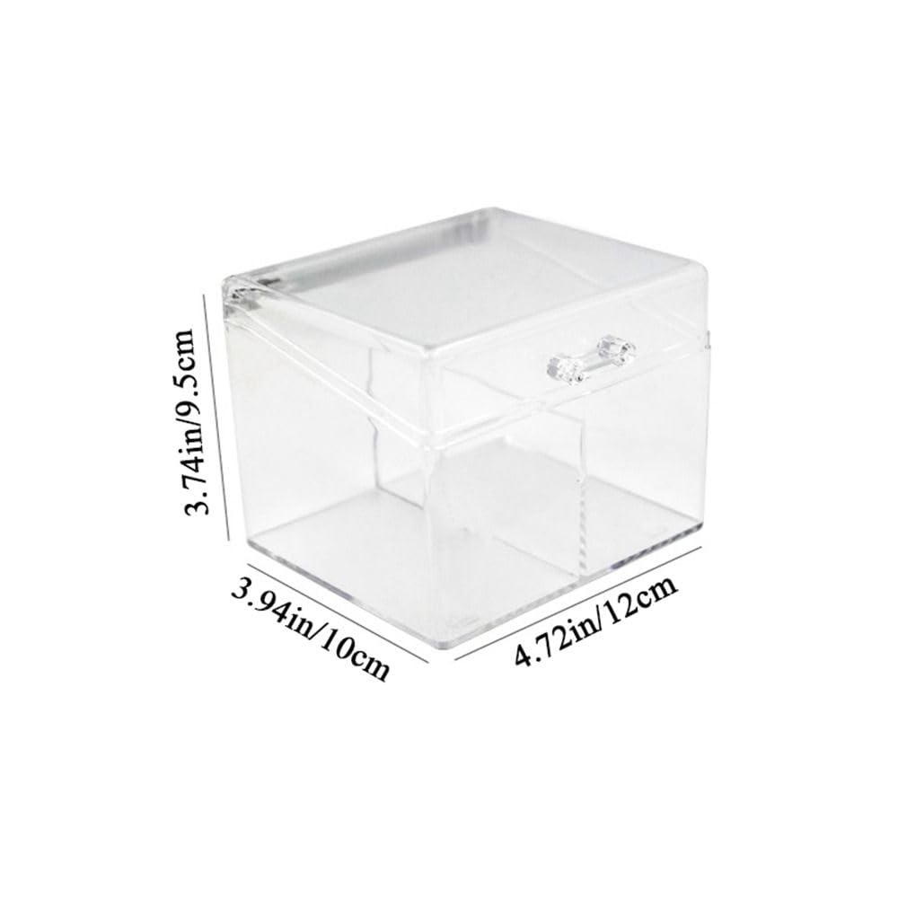 Leadigol Small Card Storage Case Large Capacity Kawaii Acrylic Postcards Stickers Storage Box Durable Transparent Photo Card Collection Organizer DIY