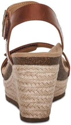 Aetrex Women's Sydney Orthopedic Quarter Ankle Strap Espadrille Wedge Sandals - Image 4