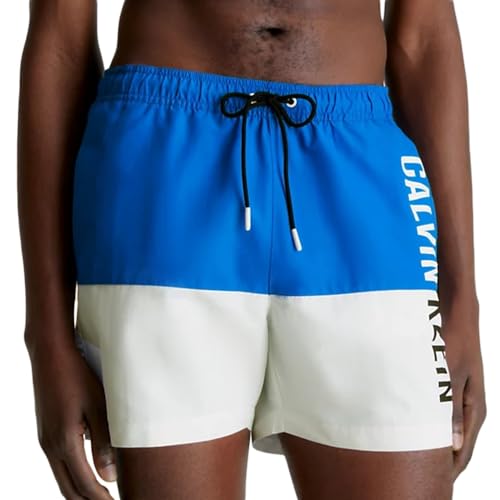 Calvin Klein Herren Badehose Medium Drawstring Lang, Blau (Dynamic Blue), L