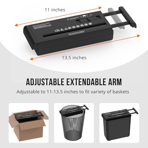 Suntiko Small Paper Shredder for Home, 6 Sheet Strip Cut Paper Shredder CS522S の商品画像 3