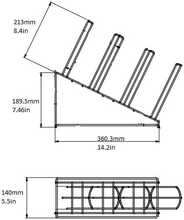 Rattleware Black Coated Steel 3-Section Slanted Cup & Lid Holder - Perfect for Home, Kitchen, or Commercial Use - Space Saving Cup and Lid Organizer - Durable Material (Cups Not Included)