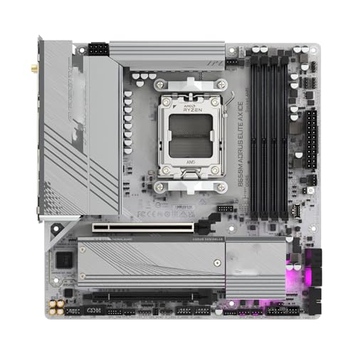 Carte Mere pc Carte mère Fit for GIGABYTE B650M AORUS Elite AX Ice Micro-ATX B650 DDR5 192 Go 8000 MHz (OC) M.2 Wi-FI 6E Socket AM5