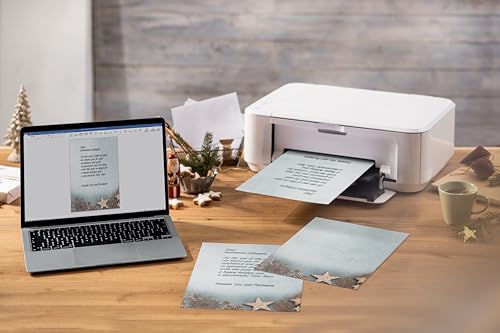 SIGEL DP430 Christmas Motif Papers "Glamorous Christmas" - Blue, Kupfer - 90 GSM - A4-100 Sheets - Image 3