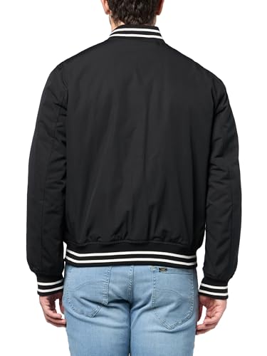 Image of Champion Men's Logo Striped-trim Varsity Jacket