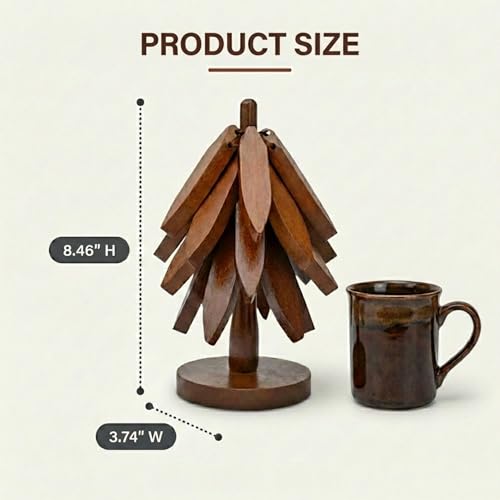Tree Shaped Wooden Trivets for Hot Dishes, Pots & Pans - Hot Pads by NORDORA - Used condition - Image 3