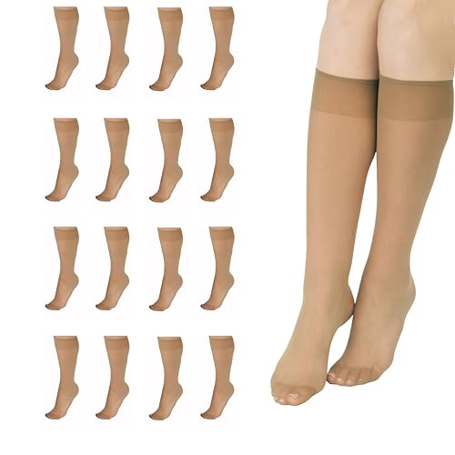 Image of L'eggs Everyday Women's Knee High Stockings, Reinforced Toe, 100% Nylon, One Size