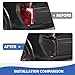 RAZPOY Tail Light Cover fit for 2024-2025 Ford F150 Raptor/Platinum/Lariat/King Ranch, Smoke Black Rear Light Trim Guard